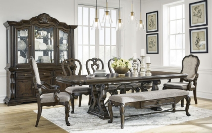 Picture of Maylee Dining Table, 6 Chairs & Bench