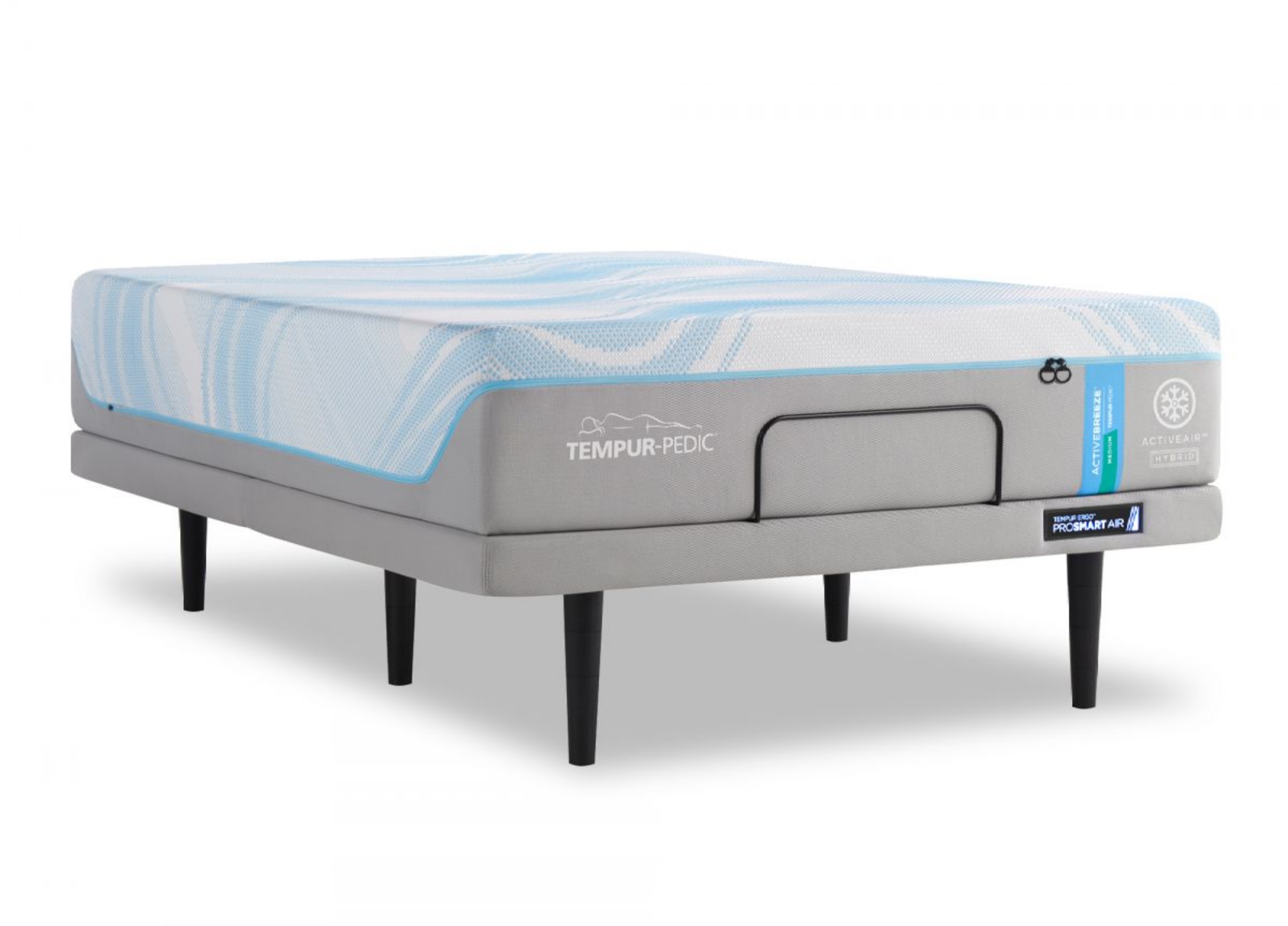 Picture of ActiveBreeze 2.0 Medium Hybrid Queen Mattress & ProSmart Air Adjustable Base