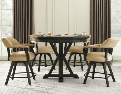 Picture of Rylie Counter Height Gaming Table & 4 Stools