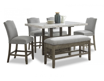 Picture of Grayson Counter Height Dining Table, 4 Stools & Bench