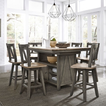 Picture of Lindsey Farm Kitchen Island & 6 Stools