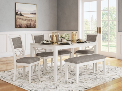 Picture of Erinberg Dining Table, 4 Chairs & Bench