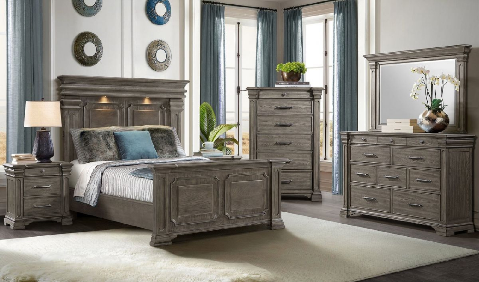 Picture of Kings Court 5 Piece Queen Bedroom Group