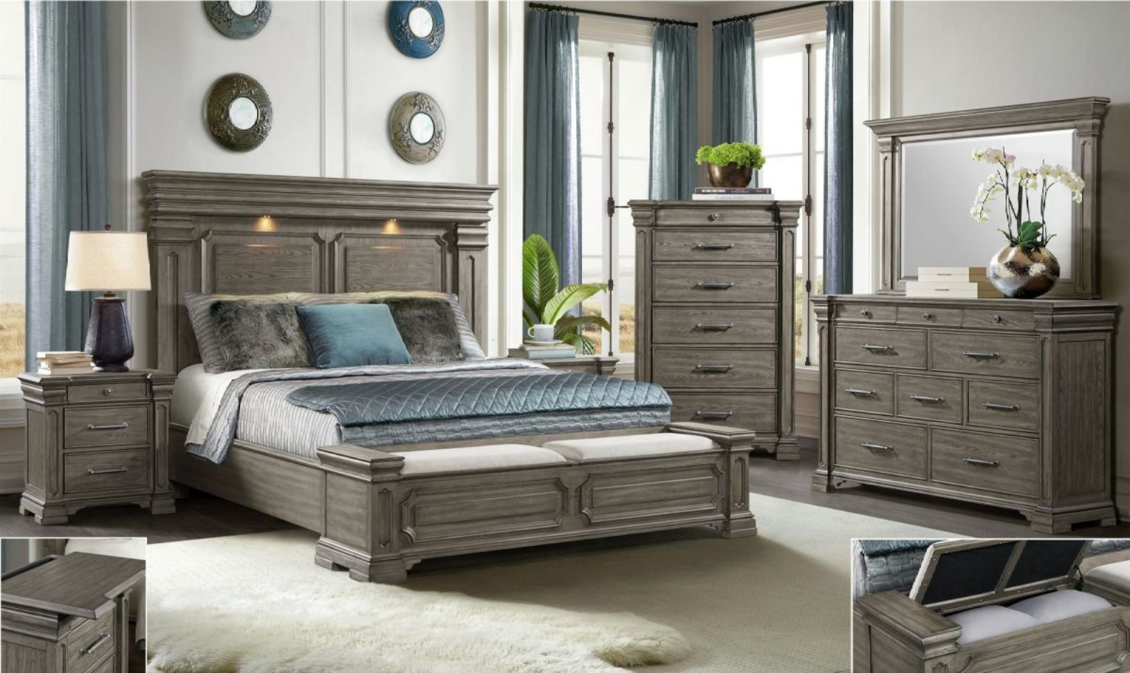 Picture of Kings Court 5 Piece King Bedroom Group