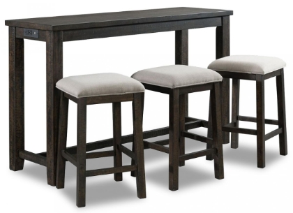 Picture of Stone Bar Height Dining Table & 3 Stools