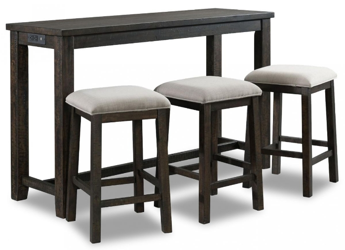 Picture of Stone Bar Height Dining Table & 3 Stools