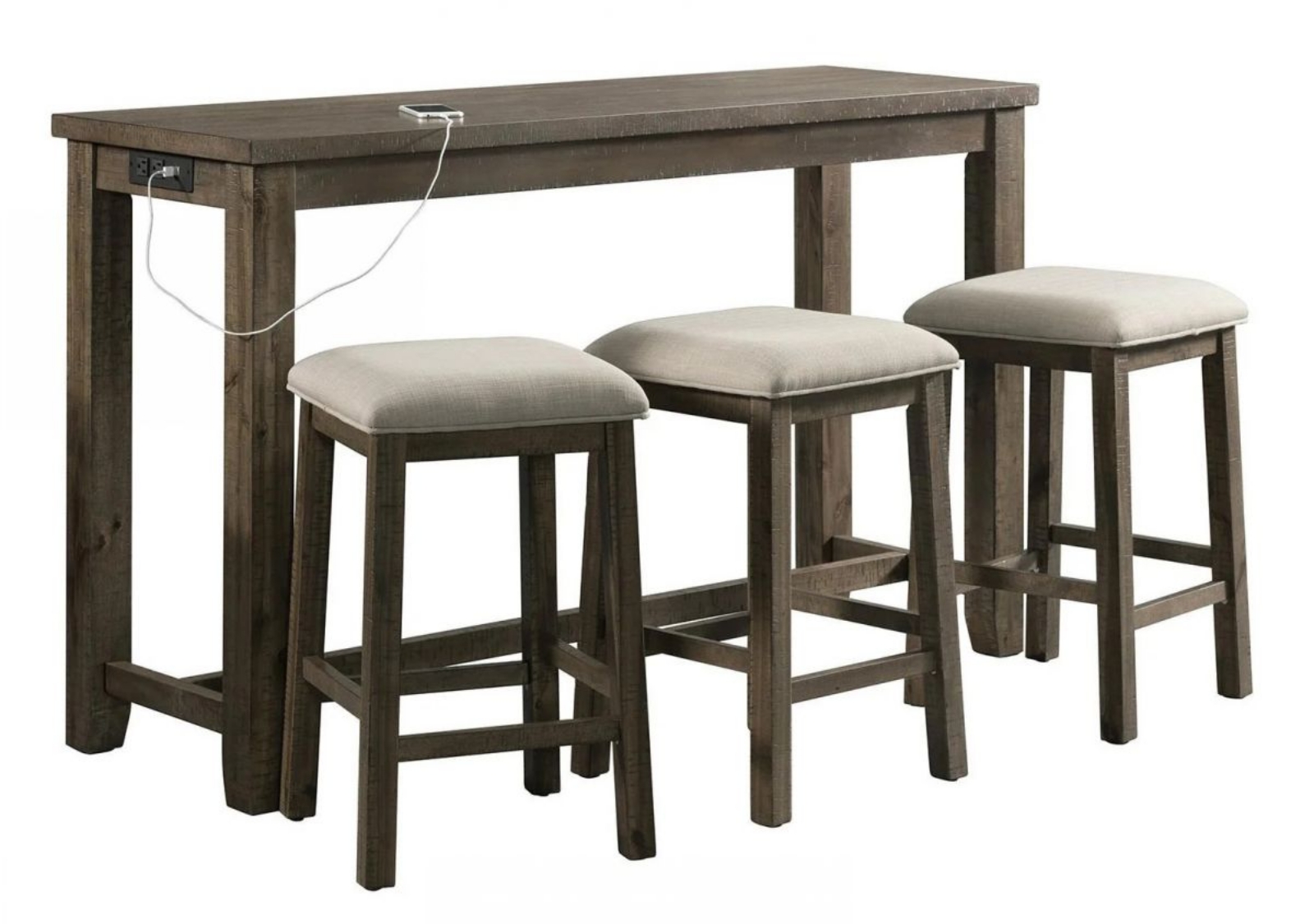 Picture of Stone Bar Height Dining Table & 3 Stools