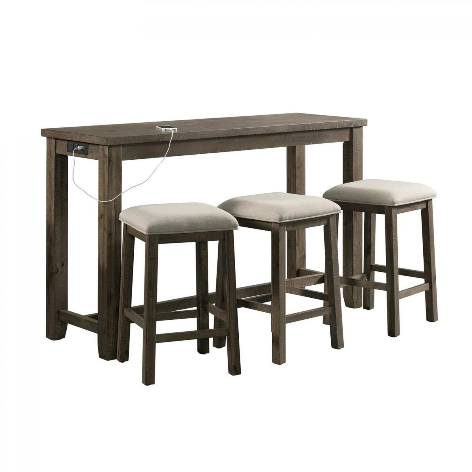 Picture of Stone Bar Height Dining Table & 3 Stools