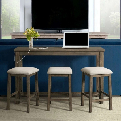 Picture of Stone Bar Height Dining Table & 3 Stools