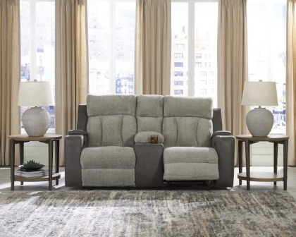 Picture of Stately Check Power Reclining Loveseat