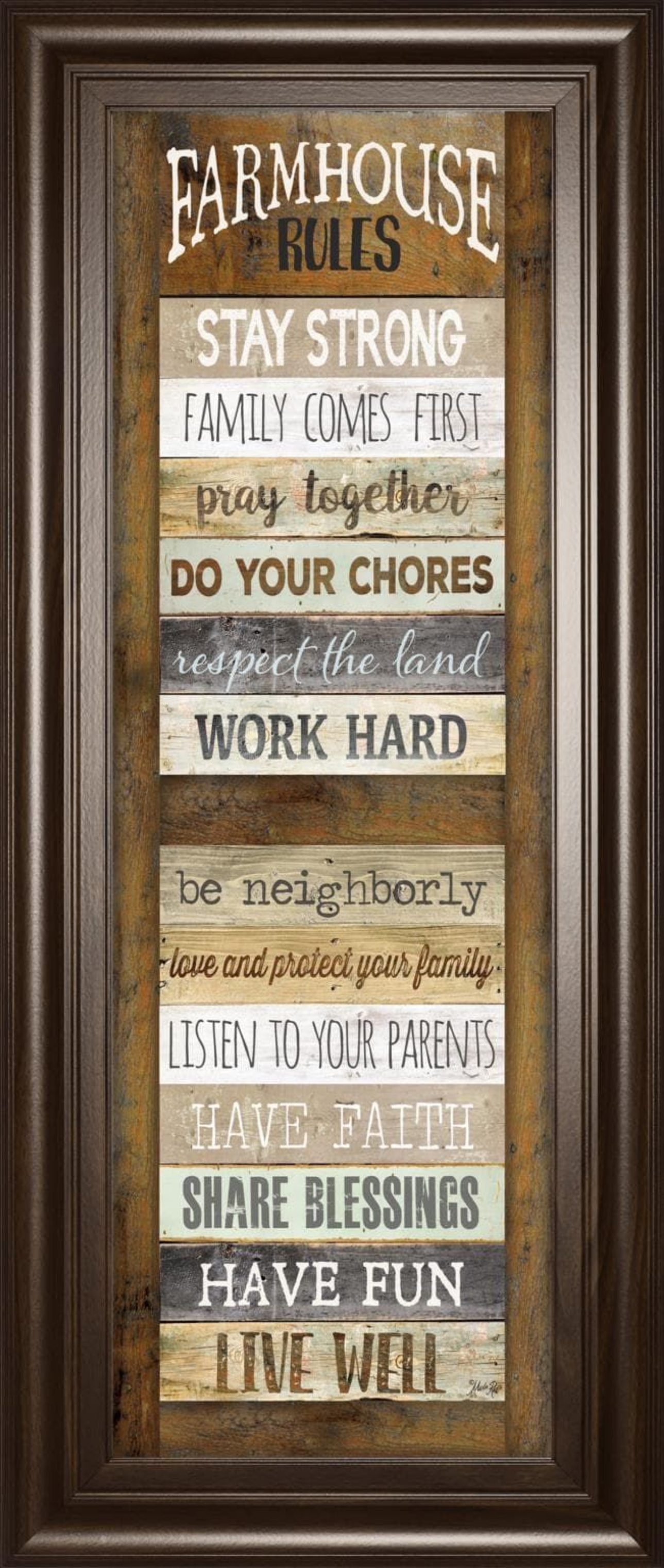 Picture of Farmhouse Rules Wall Art