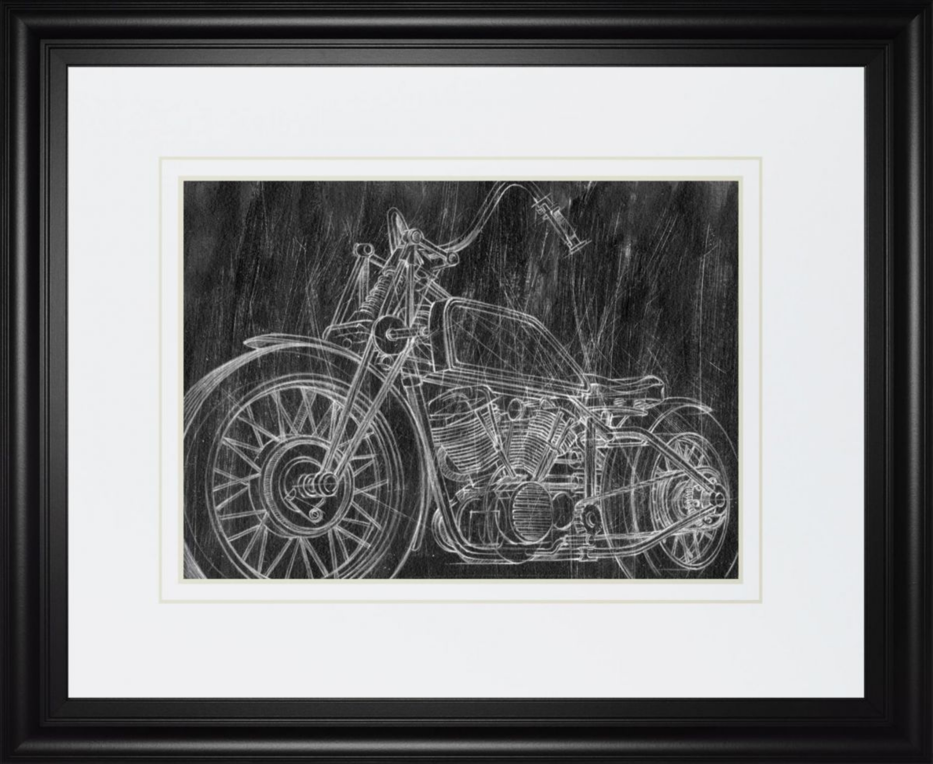 Picture of Motorcycle Mechanical Sketch II Wall Art