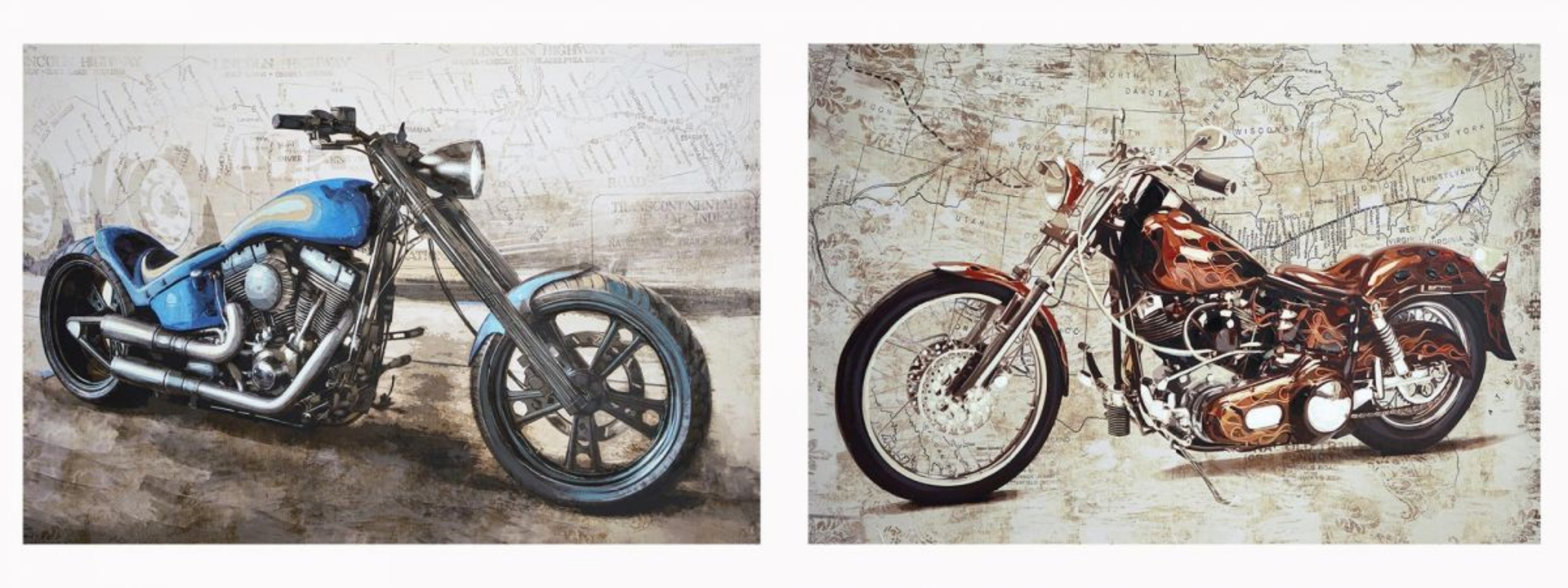 Picture of Motorcycles Wall Art Set