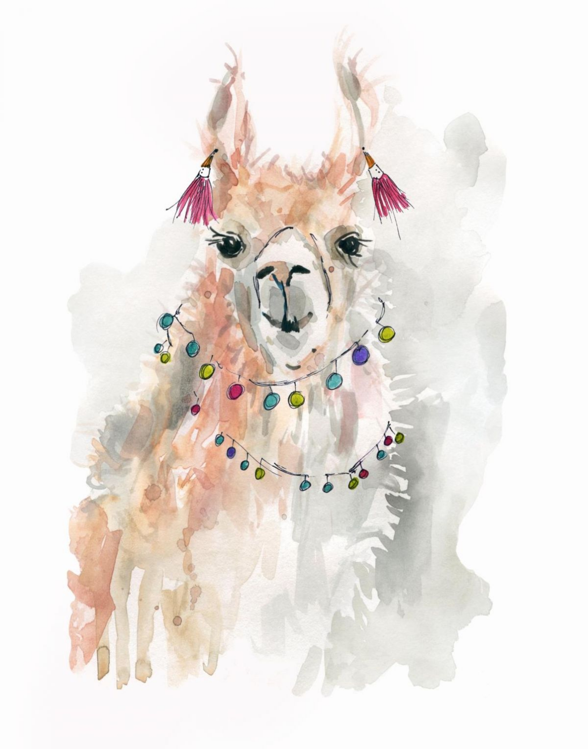 Picture of Watercolor Llama II Wall Art