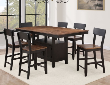 Picture of Bermuda Counter Height Dining Table & 6 Stools