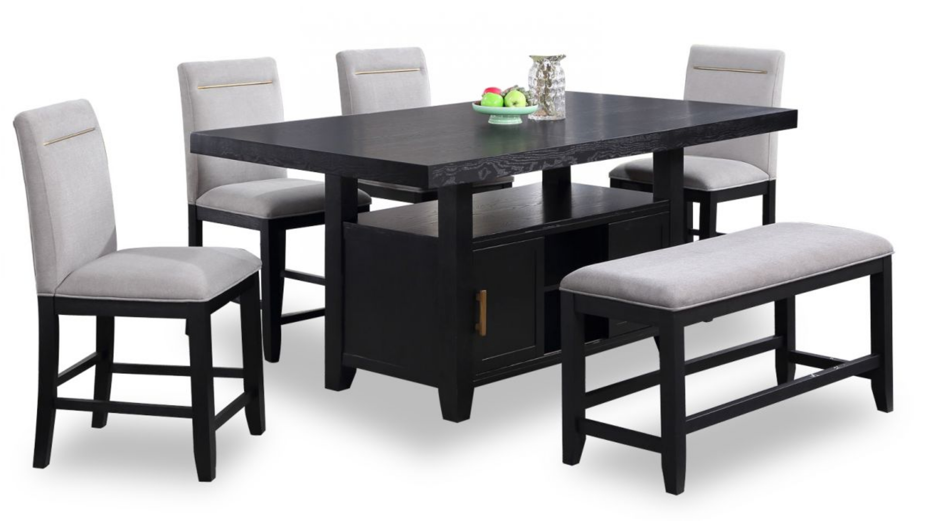Picture of Yves Counter Height Dining Table, 4 Stools & Bench