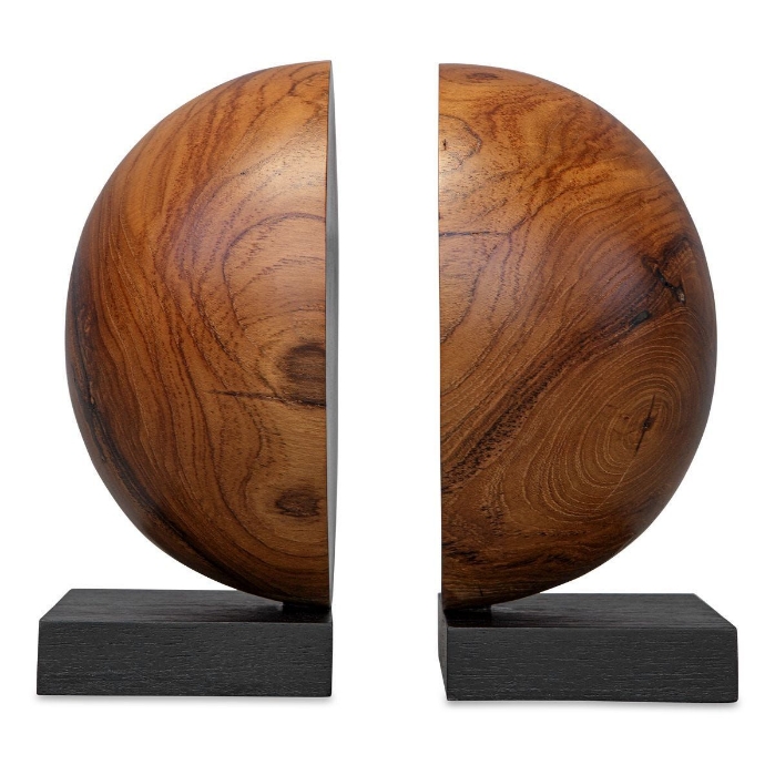 Picture of Teak and Noir Bookends Set