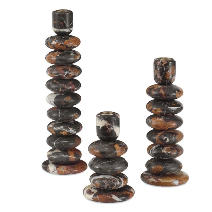 Picture of Washed Stones Candleholder Set